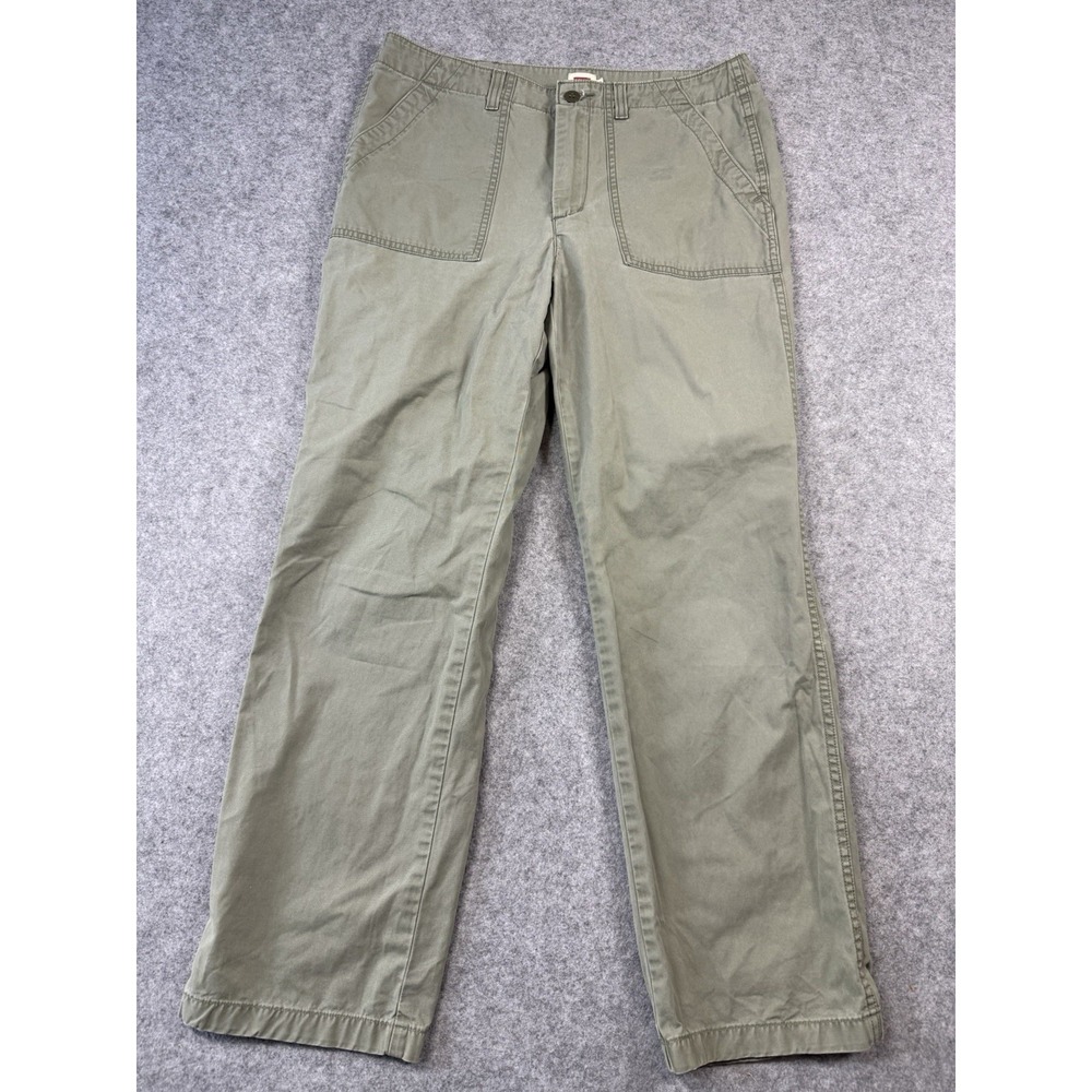 Levi's Women's Utility Pants W28 Olive Green Fatigue Workwear Straight Leg